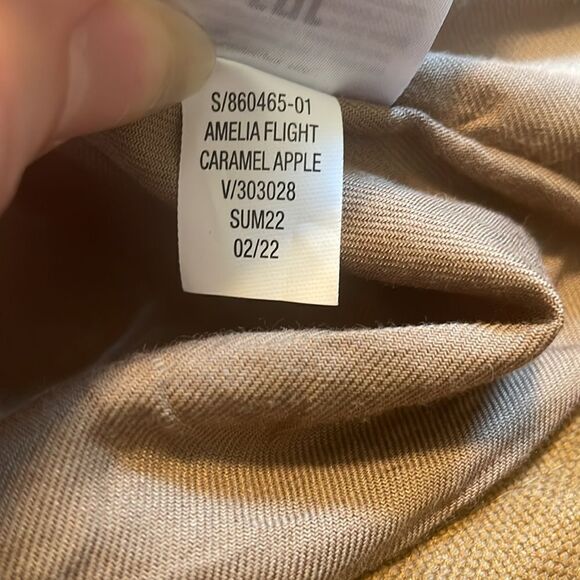Banana Republic Amelia Flight Jacket Hemp Caramel Apple L - Picture 9 of 12